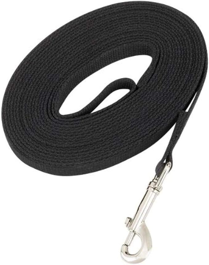 Guardian Gear Cotton Web Dog Training Lead 50'x5/8", Black