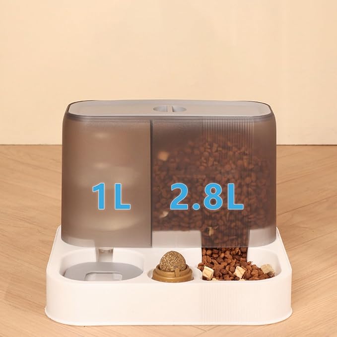 Practical Dogs Water Food Bowl Dispenser for Pet Lovely 2 in 1 Feeder Container Dispenser