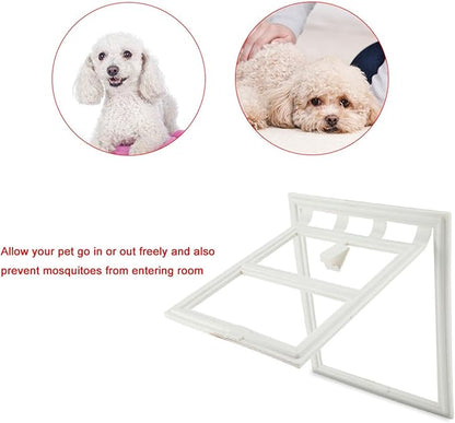 Pet Door, Sturdy Doggie Pet Door, Doggy Doggie Door, Screen Window Gate, Interior and Exterior Doors for Pet Lovers (L Day Style)