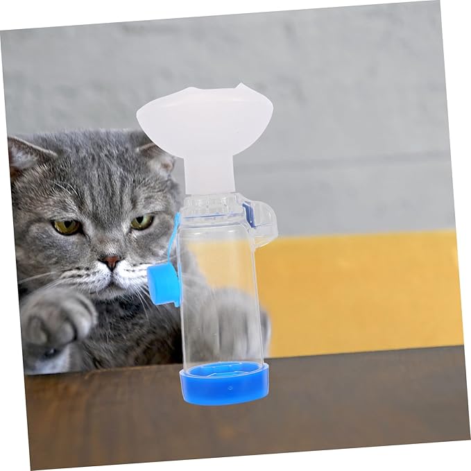 Totority Pet Spacer Mask for Cats and Dogs Breathing Indicator Chamber for Cough Relief Handheld Design for Optimal Medication
