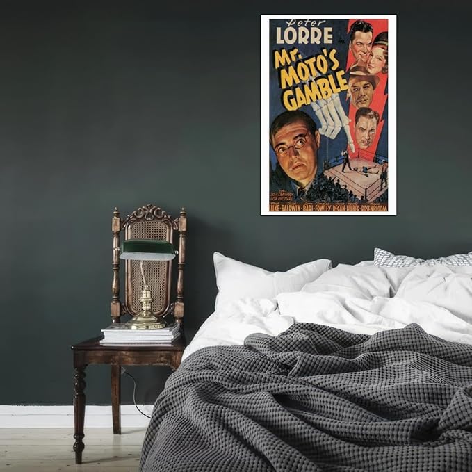 Black Empire Mr. Moto's Gamble Movie Peter Lorre Keye Luke Dick Baldwin Lynn Room Decor Wall Art Print 12x16 Poster