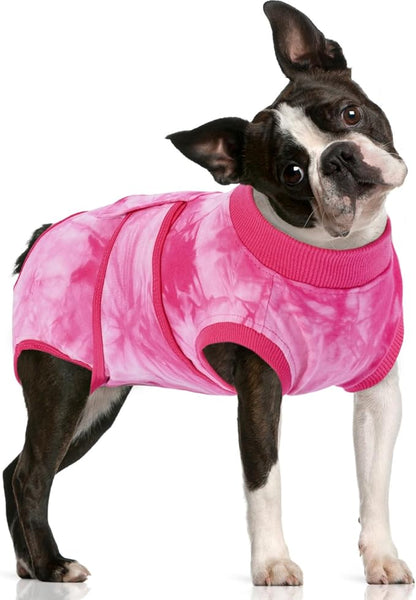 FUAMEY Surgery Recovery Suit for Medium Dogs,Dog Surgery Suit Female Spay Male Dogs Neuter Recovery Shirt Dog Onesie Anti Licking Abdominal Wounds Pet Bodysuit Skin Conditions Rose Dye M