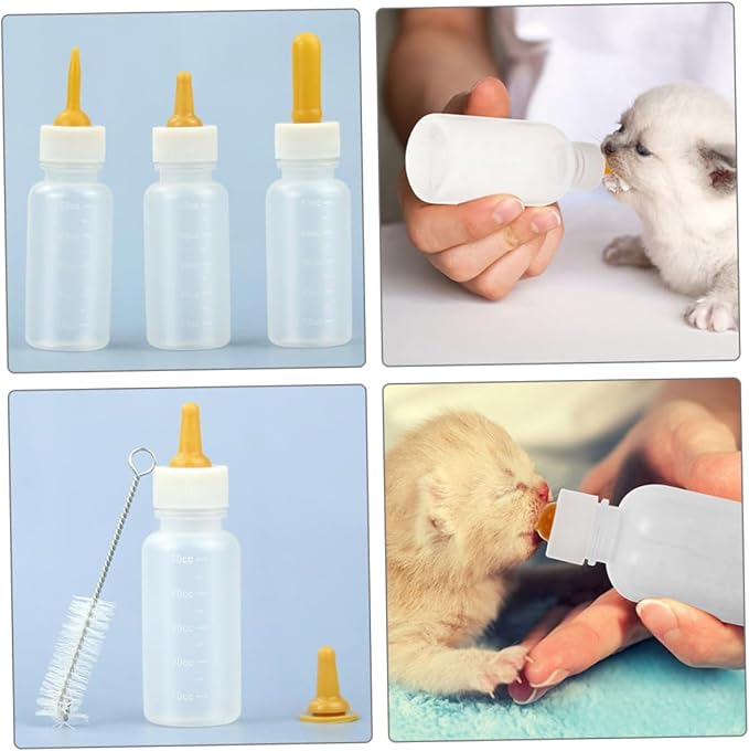 BESPORTBLE 3pcs Silicone Pet Nursing Bottles for Puppies Kittens Feeding Bottle Cat Milk Small Animal Feeding Watering Supplies