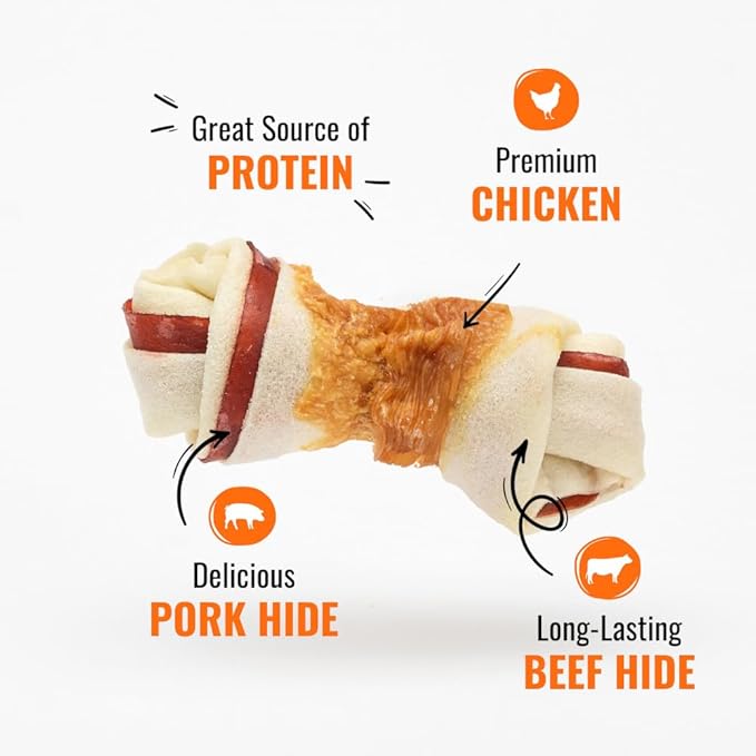 Good 'N' Fun Triple Flavor Chews, Rawhide Treats for Dogs