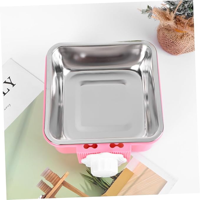 Milisten Stainless Steel Dog Bowl Hanging Feeder for Crate Pet Supplies Easy Cleaning Large
