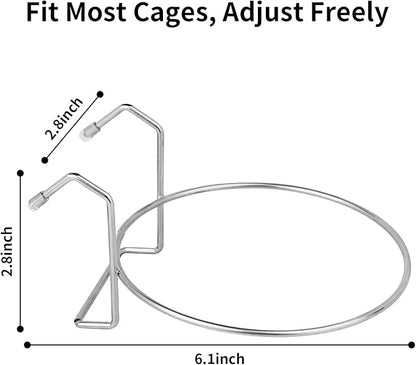 Fri4Free 2PCS Kennel Water Bowl Hanging,Stainless Steel Puppy Bowls for Small Dog Cage,Kennel, Crate, Catio Accessories,Dog Crate Water Bowl Dish Feeder Food Holder No Spill(8oz/1cup)