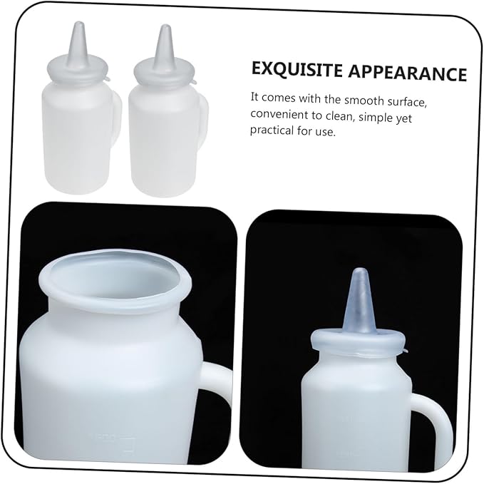 Happyyami 2pcs Calf Feeding Bottle Nursing Feeder for Newborn Livestock Portable and Easy Calves and