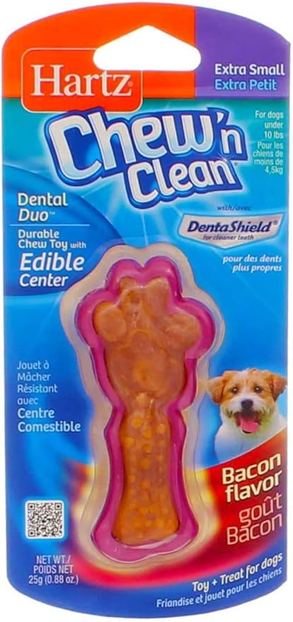 Hartz Tiny Dog Dental Duo Dog Toy Edible Chew Combo [Set of 3]
