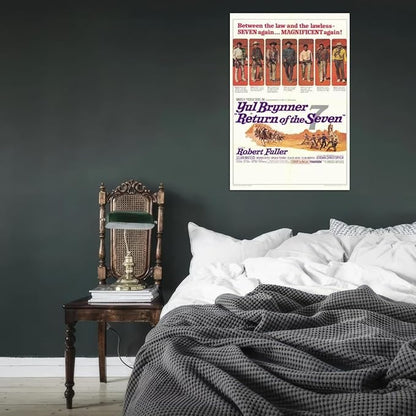 Black Empire Return Of The Seven Movie Yul Brynner Warren Oates Robert Fuller Room Decor Wall Art Print 24x36 Poster