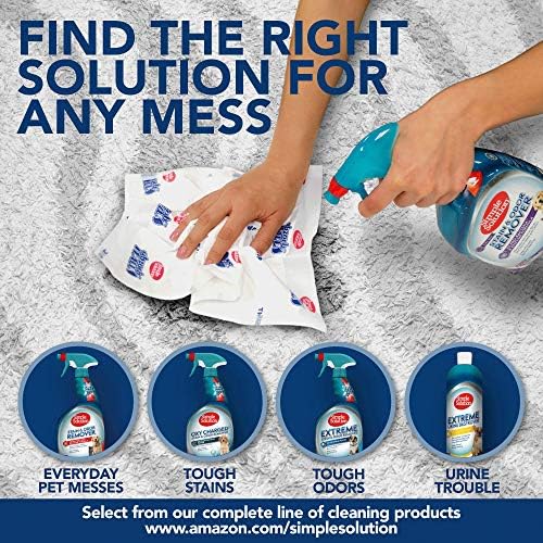 Simple Solution Abzorbitall Pet Mess Absorbent Towels, Pet Accident Cleaner for Dog Urine and Waste, Multi-Surface Cleaning Sheets, Puppy Supplies, Absorbent Towels, 12 x 17 Inches, 30 Count