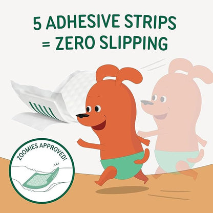 PAWPANG Disposable Dog Diaper Liners l Trial Pack (25 Count), Absorbent Inserts with Odor Control for Reusable Dog Diapers & Belly Bands (Medium)