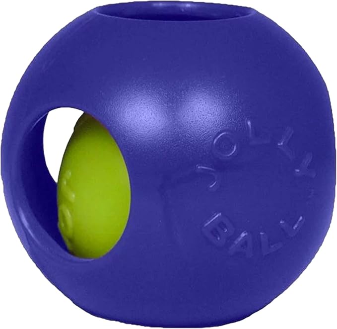 Jolly Pets Teaser Ball Dog Toy, Medium/6 Inches, Blue, Jolly Pets 6-Inch Teaser Ball, Blue