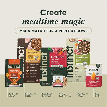 Instinct FreshDried Bites, Natural Freeze-Dried Dog Food, Grain-Free - Grass-Fed Beef, 45 oz. Bag