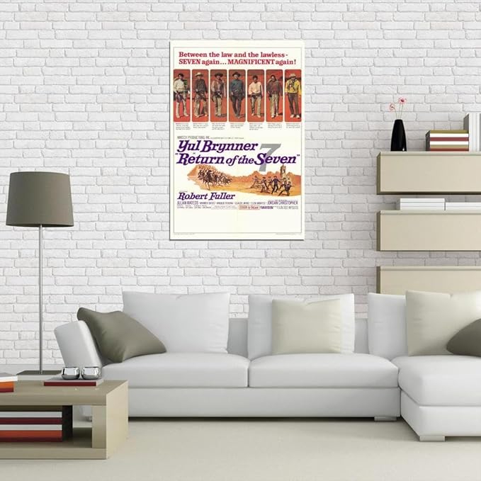 Black Empire Return Of The Seven Movie Yul Brynner Warren Oates Robert Fuller Room Decor Wall Art Print 24x36 Poster