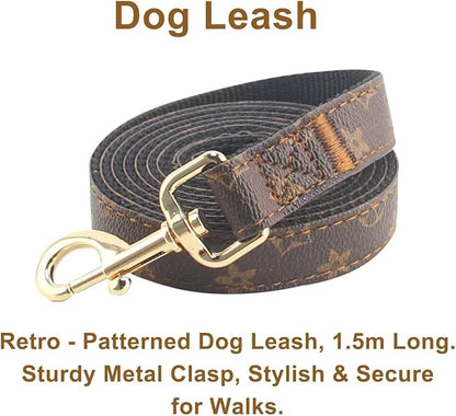 Premium Dog Collar Harness and Leash with Safety Buckle - Adjustable and No Pull Comfortable Dog Collars for Small Puppy, Stylish Durable Gift for Boy Girl Pets