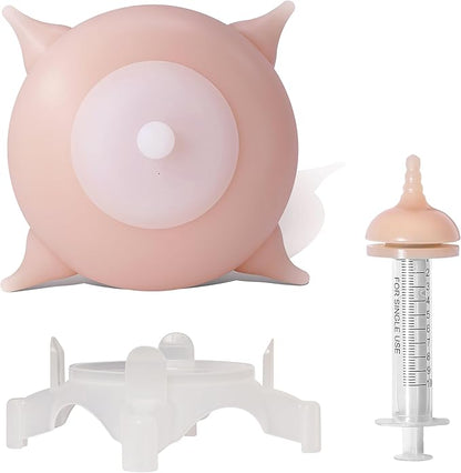 Doggiema Doggiema puppy's feeders Nipple Feeder Puppy Feeding Milk replacer Nursing Station puppy's Bottles Dongdong pet (M Size Bowl Small Dog)