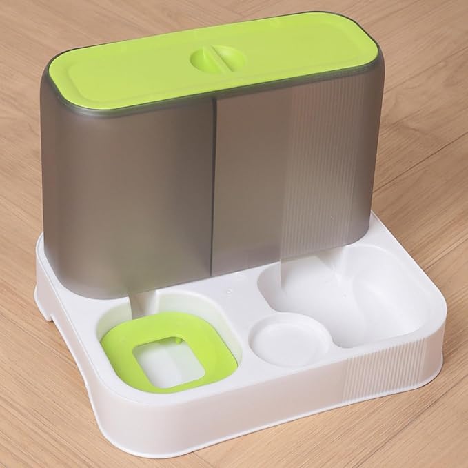 Practical Dogs Water Food Bowl Dispenser for Pet Lovely 2 in 1 Feeder Container Dispenser