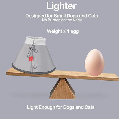 Soft Dog Cone for Small Dogs & Cats, Comfy Dogs Recovery Collar After Surgery, Adjustable E Collar Alternative to Stop Licking, Protective Pets Cones for Pup&Kitty, Comfortable Dog Cones