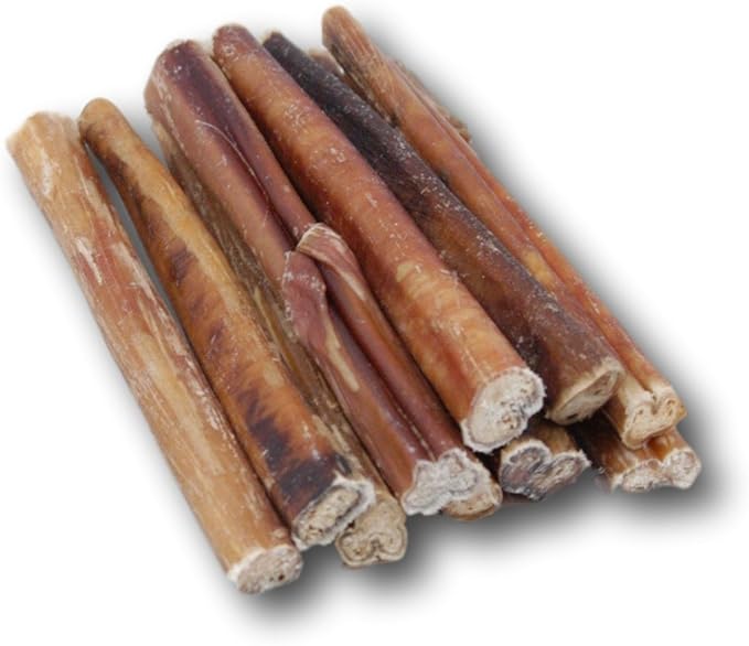 Top Dog Chews 6" Bully Sticks - 25 Pack, 1.3 LB Bag, All Natural, Roasted, Sourced from Free Range Beef, High Protein, Low Fat Dog Chews for Healthy Teeth, Gums & Chewing Satisfaction.