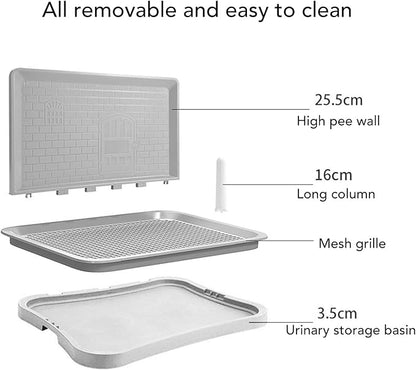Puppy Pee Pad Holder,Dog Training Toilet with Wall Column Removable Portable Puppy Mesh Training Potty for Large Small Medium Pets (White)