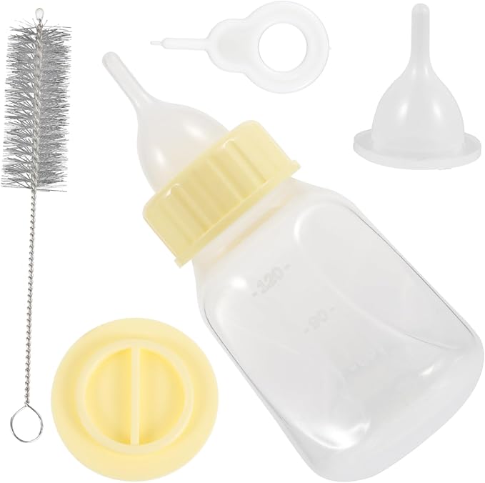 PET Feeding Bottle Set for Kittens and Puppies 3-Pack Adjustable Nursing Bottle Nipples Sturdy Plastic Feeder for Small Animals for Cat and Dog Care