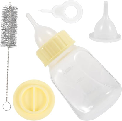 PET Feeding Bottle Set for Kittens and Puppies 3-Pack Adjustable Nursing Bottle Nipples Sturdy Plastic Feeder for Small Animals for Cat and Dog Care