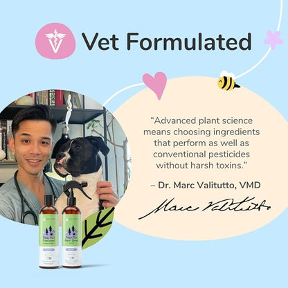 kin+kind Flea and Tick Prevention for Dogs – Plant Based Flea Spray with Rosemary, Lemongrass & Cedarwood Oil – Pet Supplies for Bugs and Pests – Flea & Tick Pet Spray Prevention - Lavender 32 fl oz