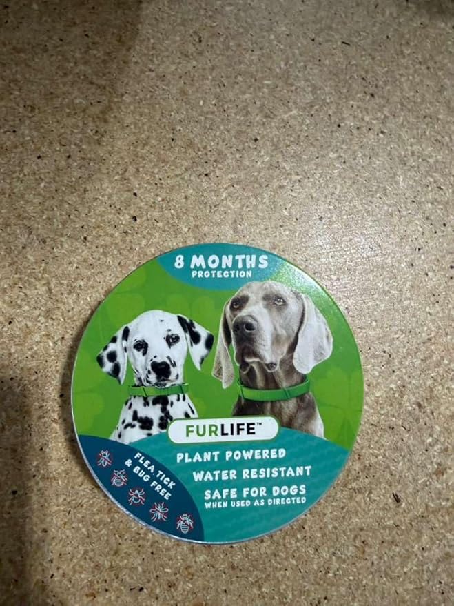 FurLife Pink Dog Tag, Flea and Tick Prevention for Dogs - Waterproof Pendant for Collar, Safe for All Breeds