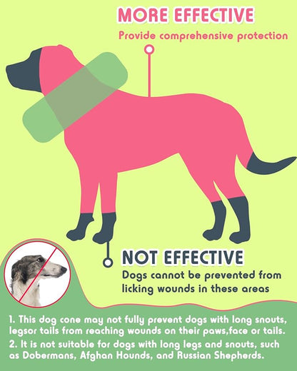 Inflatable Dog Pillow Cone Collar After Surgery, Donut Soft Neck Cone for Chihuahua Pomeranian Small Dogs, etc, Recovery E Collar to Stop Licking Watermelon