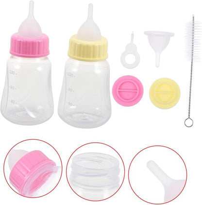 Happyyami 2pcs Cat Milk Bottle Kitten Feeding Bottles No Odor Kitten Supplies for Newborns