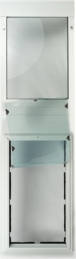 Security Boss Giant Breed Patio Pet Door Large 15 x 28 Flap Insert for Sliding Doors 70-99" Track Heights