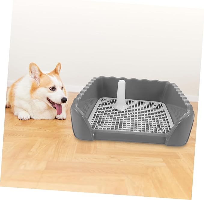 balacoo Dog Potty Training Aid Detachable Indoor Puppy Training Toilet Pole Mesh Grid for Easy Wash