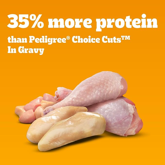 Pedigree High Protein Wet Dog Food, Adult Soft Canned Dog Food, Chicken & Turkey Flavor, 13.2 oz Cans, 12 Count