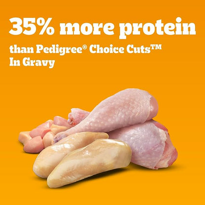 Pedigree High Protein Wet Dog Food, Adult Soft Canned Dog Food, Chicken & Turkey Flavor, 13.2 oz Cans, 12 Count