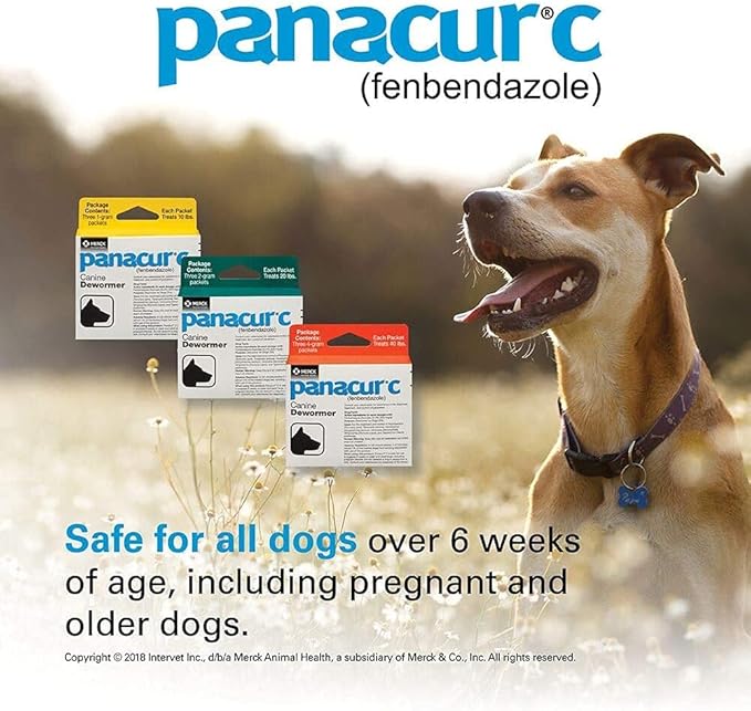 Panacur C Canine Dewormer, Net Wt. 12 Grams, Package Contents Three, 4 Gram Packets (4-(Pack))