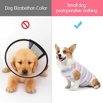 Coppthinktu Recovery Suit for Dogs Dog Onesie for Surgery, Dog Surgery Recovery Suit for Small Medium Dogs, E-Collar Alternative Anti Licking Abdominal Wounds Pet Surgery Recovery Neuter Suit