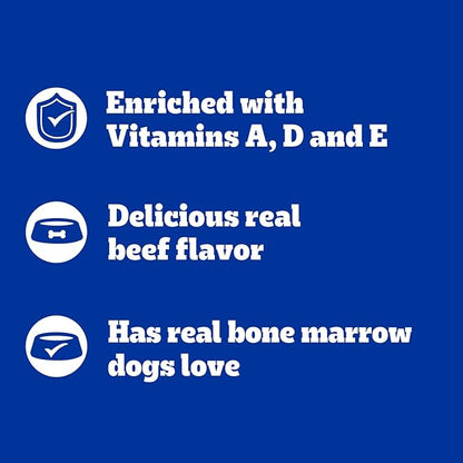 Pedigree Dry Dog Treats MarroBone, Real Beef Flavor, Bone Marrow Dog Treats, 1.5 lb. Bag (Pack of 8)