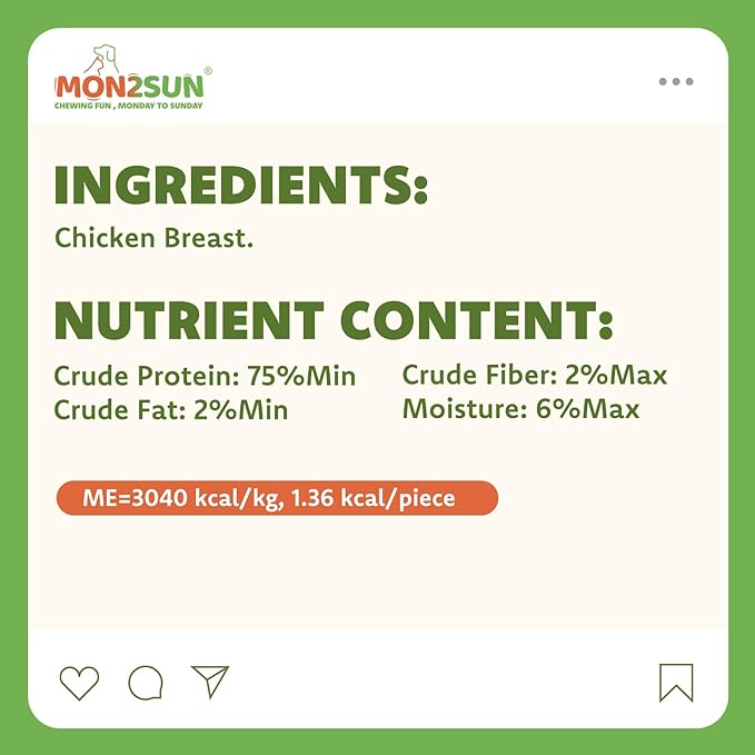 MON2SUN Freeze-Dried Chicken Dog and Cat Treats, Single Ingredient Training Treats, High Protein Grain-Free Snack & Food Topper, 3.5oz