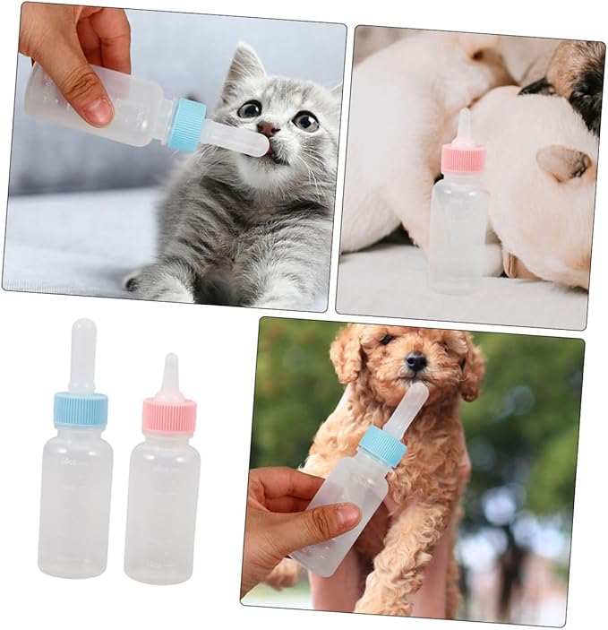 2pcs Puppy Bottle for Nursing Cat Bottle Tube Feeding Kit Goat Milk Feeder for Small Animals