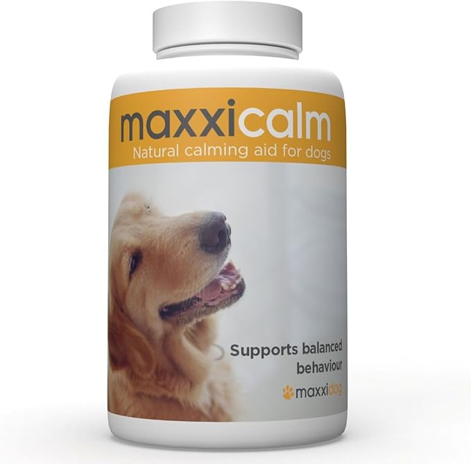 maxxicalm Calming Tablets for Dogs (60) – Fast-Acting Calm & Relaxation Support – Fireworks, Thunderstorms, Separation & Travel Stress – Non-Drowsy – Made in USA
