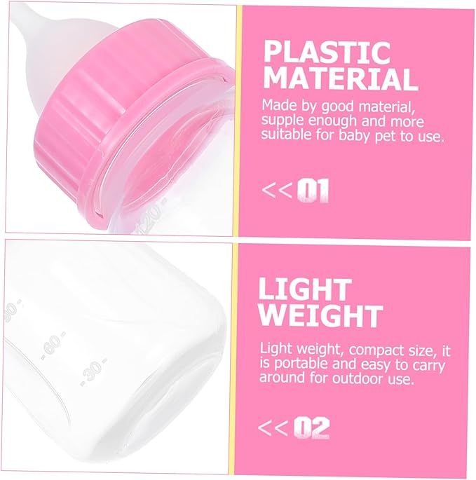 BESPORTBLE 2pcs Kitten Feeding Bottles Milk Bottle for Cats Puppy Feeder Kitten Feeder