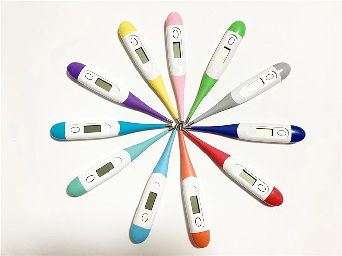 Digital Thermometer for Pets - Soft Head Veterinary Thermometer for Dogs and Cats(Pink)