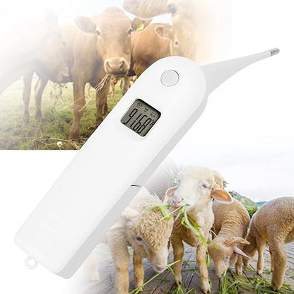 Tiiyee Pet Thermometer, Fast Digital Veterinary Thermometer Electronic Accurate Temperature Readings with Waterproof Flexible Round Tip for Cats Dogs Horse Cattle Pigs Sheep Livestock Fever Detection