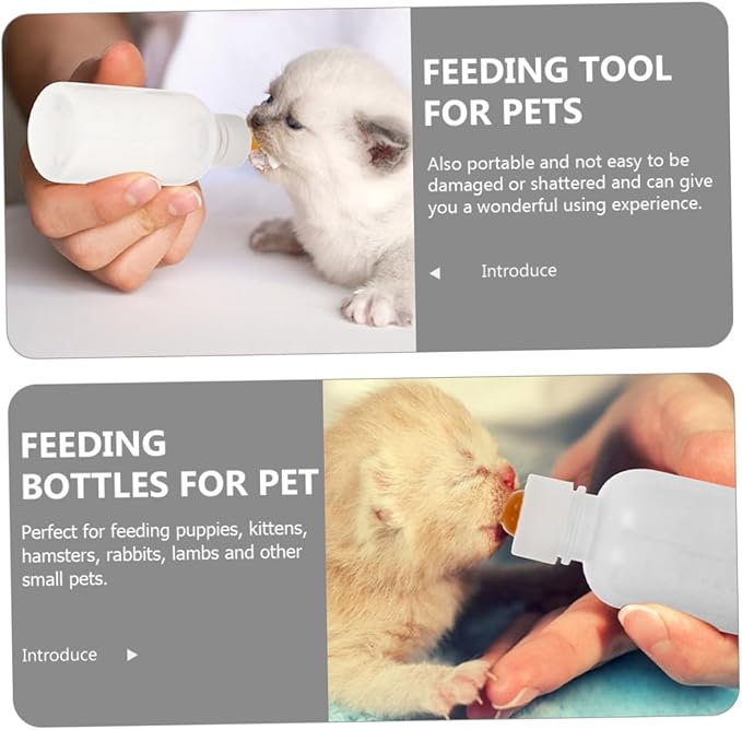 Garneck 3pcs Pet Bottle Small Cat Milk Bottle Reusable Household Pet Nurser Suitable for Newborn Small Animals