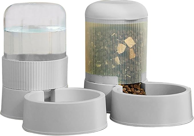 GKYZBB Automatic Cat Feeder and Cat Water Dispenser,Automatic Feeder and Water Dispenser 1 Gallon for Small Medium Big Dog Pets Puppy Kitten