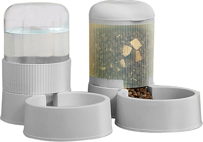 GKYZBB Automatic Cat Feeder and Cat Water Dispenser,Automatic Feeder and Water Dispenser 1 Gallon for Small Medium Big Dog Pets Puppy Kitten