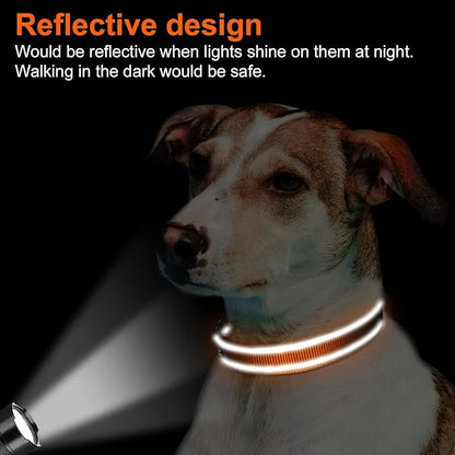 Joytale Dog Collar,Soft Neoprene Padded Breathable Nylon Pet Collar Adjustable for Puppy and Small Dogs,Orange,XS