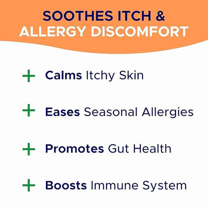 Dog Allergy Relief Chews — Anti-Itch Skin & Coat Supplement: No Fillers, Just Flavor - Itchy Skin Relief Treatment w/Omega 3 Fish Oil - Itching&Paw Licking - Dry Skin&Hot Spots - BBQ Chicken