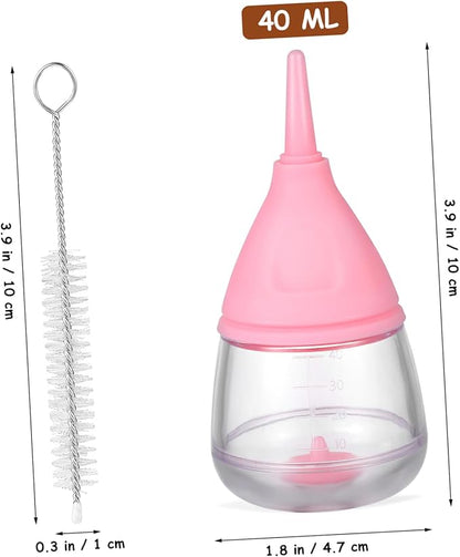MERRYHAPY Kitten Puppy Nursing Bottle Set Pet Feeding Bottle Nipples Breast Milk for Newborn Kitten Feeder Cat Milk