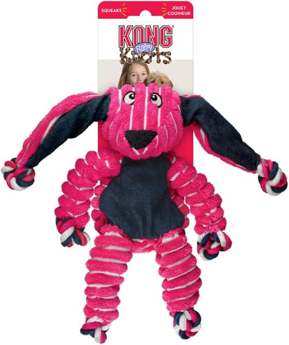 KONG Floppy Knots - Knotted Rope Dog Toy Entices Play - Tug Toy Satisfies Natural Instincts - Dog Supplies with Floppy Design & Minimal Stuffing - Bunny, For Medium/Large Dogs